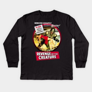 Revenge of the Creature Black Lagoon part 2 Kids Long Sleeve T-Shirt